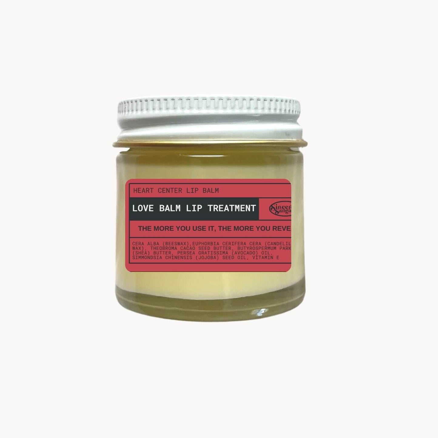 Love Balm: Shea Butter and Cocoa Butter Lip Balm with Heart center - Sincerely Sanguine