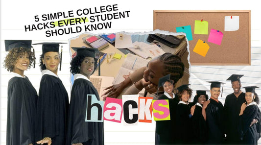5 Simple College Hacks Every College Student Should Know, images from the show 'A Different World' and the students are wearing graduation caps and gowns. A women is also studying and surrounded by papers. - Sincerely Sanguine