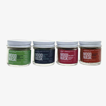 MOOD MASK SET - Face Clay Set - Charcoal, Pink , Moroccan, and French Green Clay Mask
