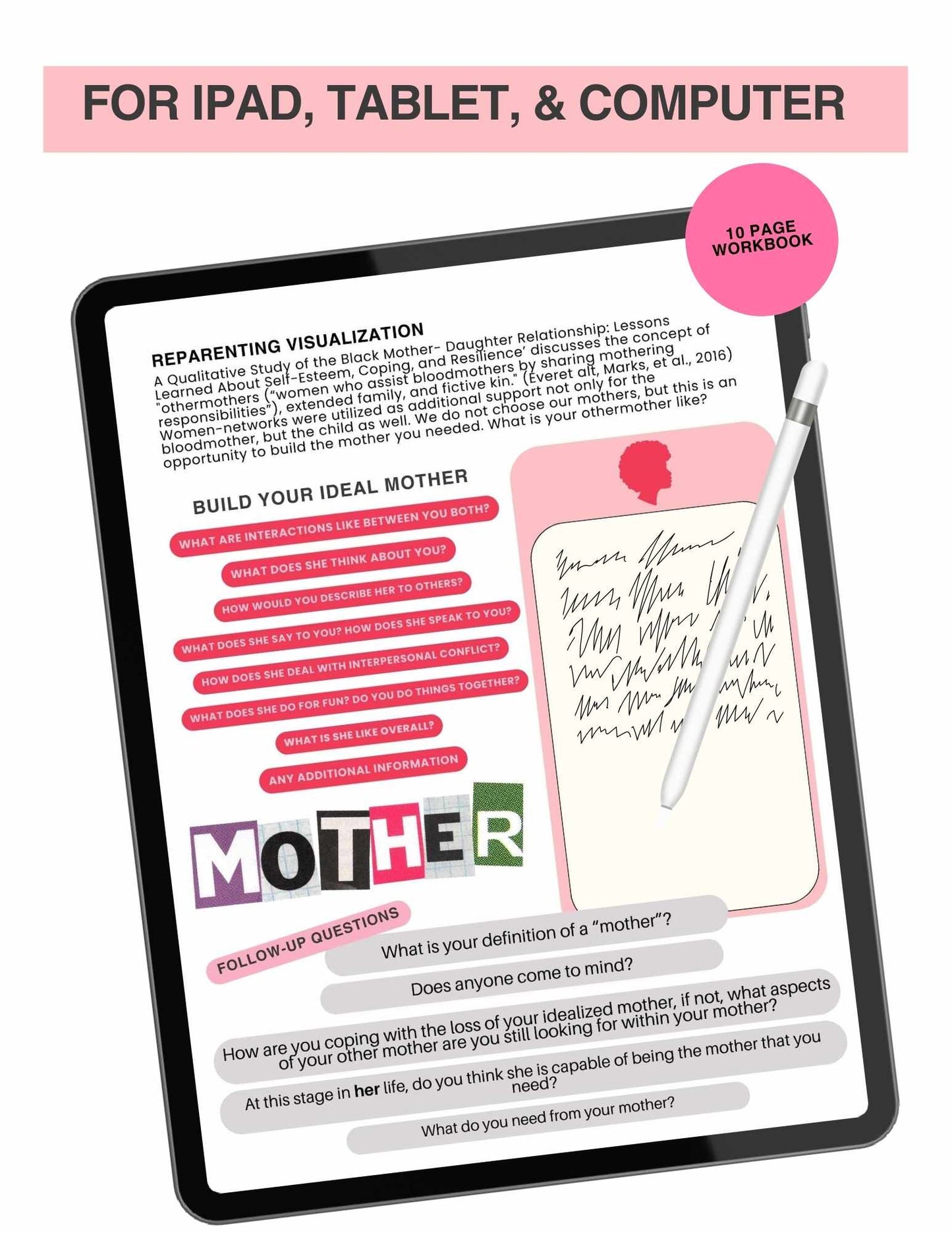 'Where is Your Mother...' The Complete Mother-Daughter Workbook to Heal Your Inner Child